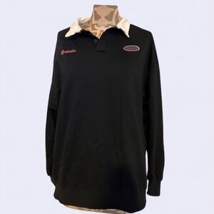 Men’s Black Long Sleeve Polo Shirt Size XL